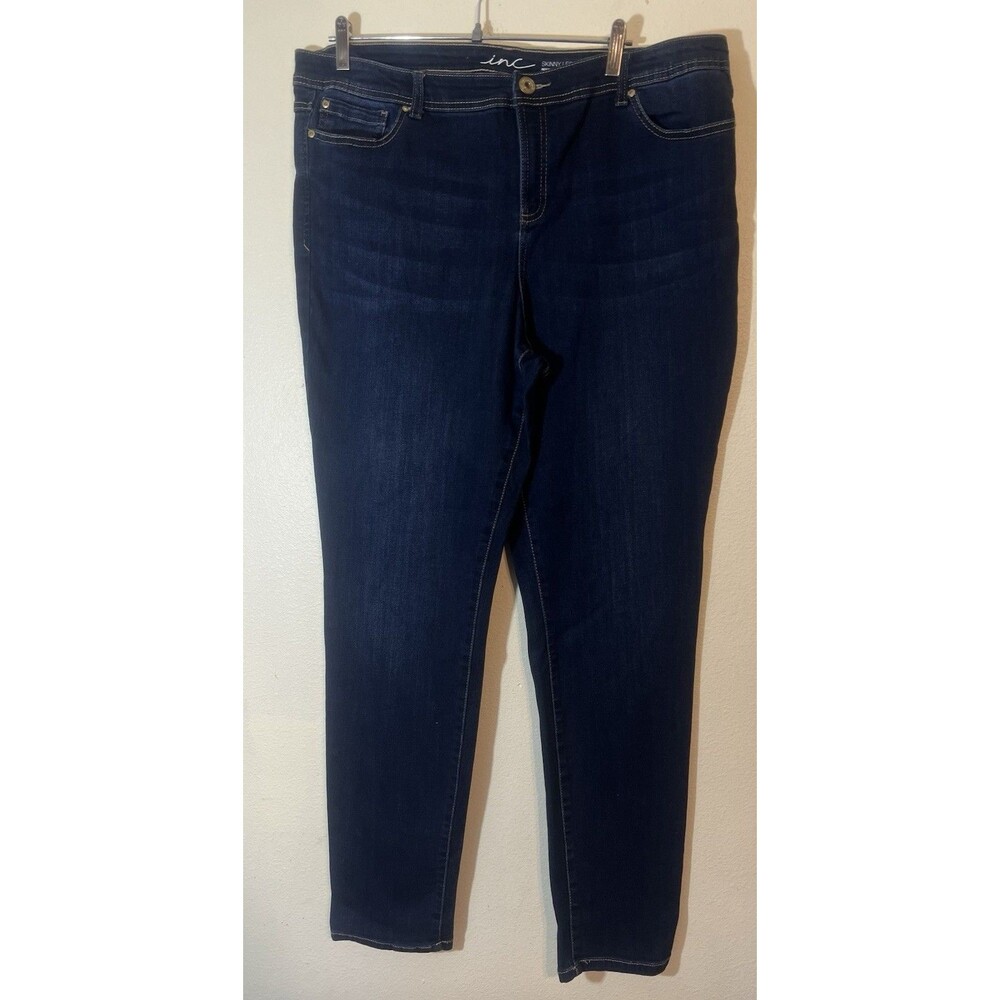 INC Women's Regular Fit Skinny Leg Jeans with Stretch - Size 18